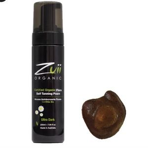Zuii organic ultra dark vegan self tanning tanner foam mousse